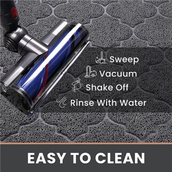 Door Mat Large 24x36 Inch Indoor Outdoor Doormat, Non-Slip, Grey - Picture 2 of 6